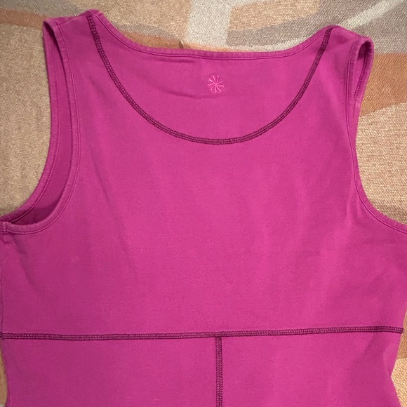 ATHLETA Medium Tall Purple Organic Cotton Tank Dress Seamed Sleeveless - Picture 4 of 10